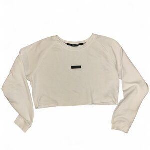Alphalete White Atlas Crop Sweater size medium